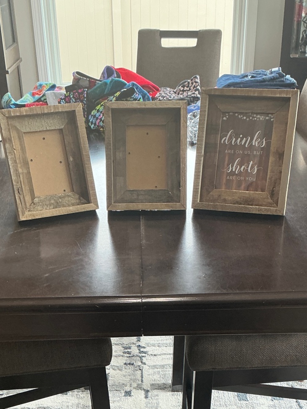 Rustic Wooden Photo Frame - Brown - Home Accents - Wedding Decor